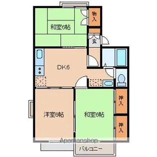 セジュール八幡【1階】の間取り