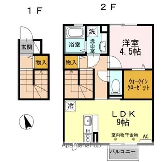 ディア コート Ⅱ【2階】の間取り
