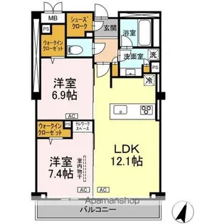 プライム フォレスト 百合ケ丘【3階】の間取り