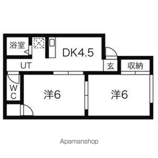 タウニィみどり【1階】の間取り