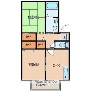 クレールシティA【1階】の間取り