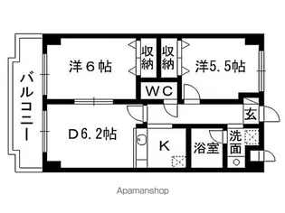 ツインプラザ幸【402号室】の間取り