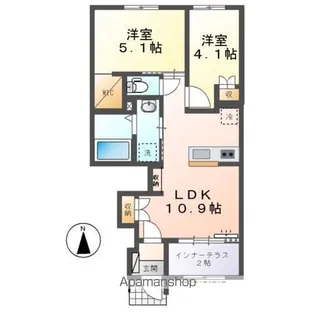 ルミ テラス(LUMI TERRACE)【1階】の間取り