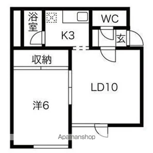 ハートスクエア1号館【115号室】の間取り