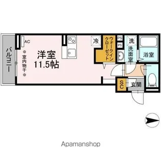 ボンヌ・シャンスB【2階】の間取り