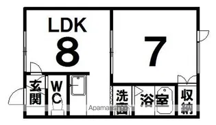 ピュアライフ新富【2階】の間取り