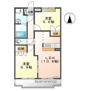 ルワンジュⅡ【2階】の間取り