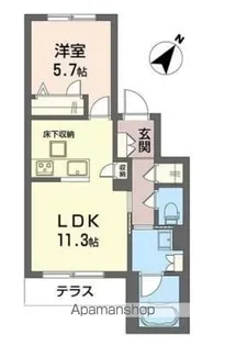 ケインズ東高円寺【102号室】の間取り