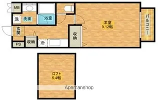 リバージュメゾン【211号室】の間取り