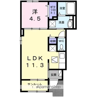 サニーヴィラⅢ【1階】の間取り