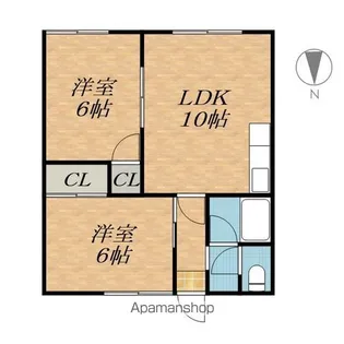 アルファーハイツA棟【2階】の間取り