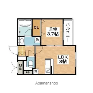 ラ・ボンボニエール【2階】の間取り