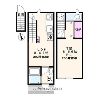 チャルテ西早稲田【2階】の間取り
