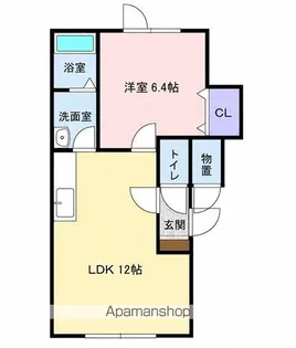 アランジェF【103号室】の間取り