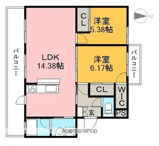 TERRACEⅠ【2階】の間取り