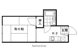 第二船岡山荘【1階】の間取り