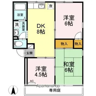 ファミール三好 B棟【1階】の間取り