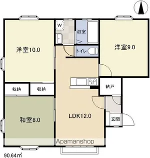 サンパレス並柳【1階】の間取り