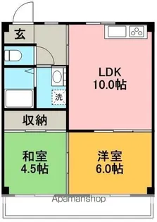 ラフィネ西秦泉寺【305号室】の間取り