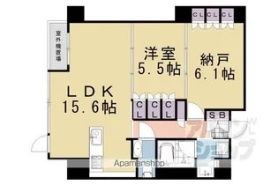 レ・ジェイド京都四条大宮【202号室】の間取り