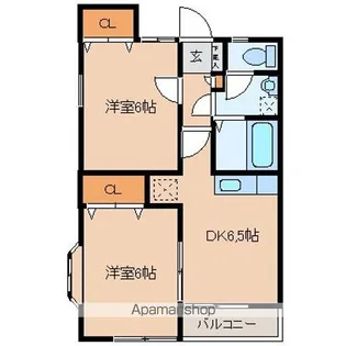 トゥインクルコート南小泉Ⅲ番館【2階】の間取り