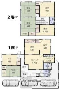 滋賀県長浜市石田町【一戸建】の間取り