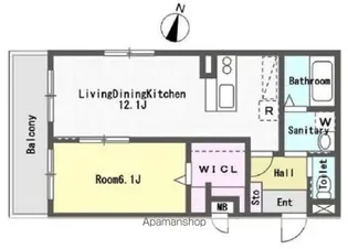 ルールド クロワール【1階】の間取り