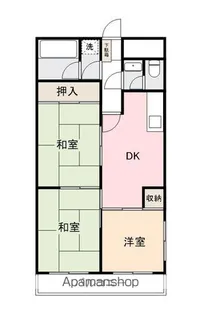 東讃ハイツ【1階】の間取り