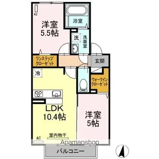 ベル・レーブルーチェ・チアラ ベル・レーブ【2階】の間取り