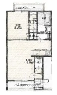 プレミアムレジデンス空港通り駅【203号室】の間取り