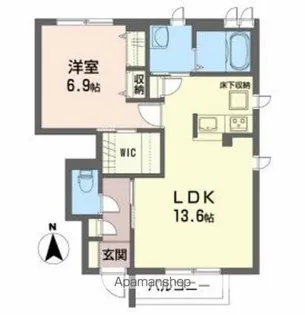 メゾンマスト下太田A【102号室】の間取り