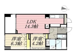 アートフォルム元城【3階】の間取り