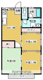 コーポADATARA A【103号室】の間取り