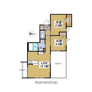 ル パン ブラン5【3階】の間取り