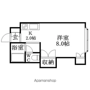 メゾンドEBA菊水【206号室】の間取り