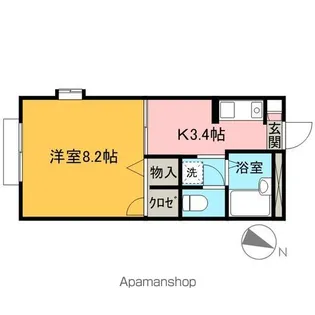 フレグランス島崎D【1階】の間取り