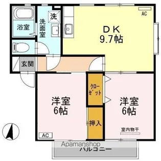 パレス新浜 A棟【2階】の間取り