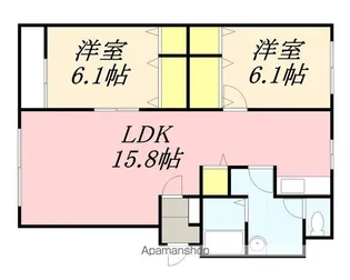 MハウスⅢ(エムハウススリー)【101号室】の間取り