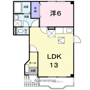 リバーランド瀬戸 A【1階】の間取り