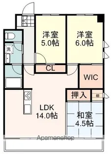 白百合ハイツ【2階】の間取り