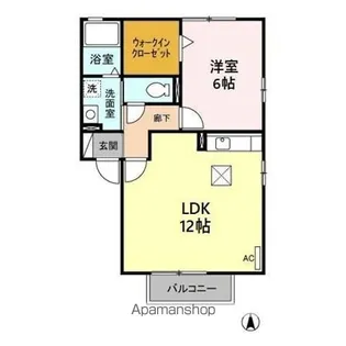 ZONE亀城 A【1階】の間取り