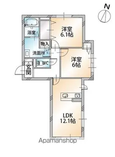 シャーメゾン桜Ⅲ【1階】の間取り