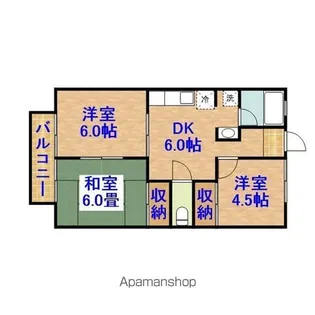 スカイハイツA棟【2階】の間取り
