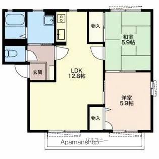 エルマーナスC【2階】の間取り
