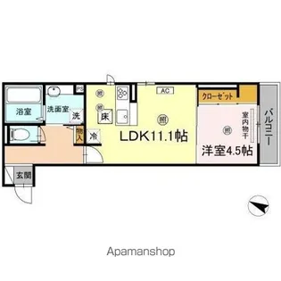 プランドール城東【1階】の間取り