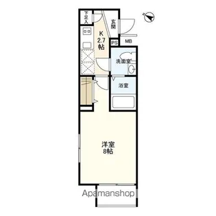 ウェルスクエアイズム初台【4階】の間取り