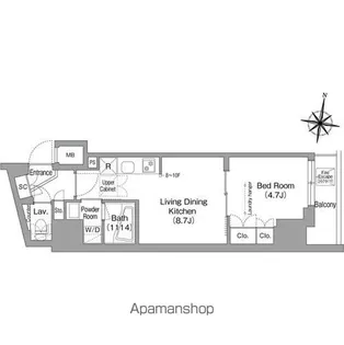 コンフォリア南品川【5階】の間取り