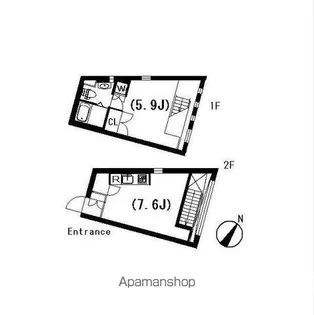ラティエラ祐天寺【2階】の間取り