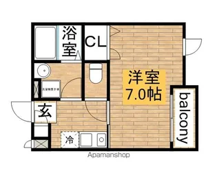 FIORE旭ヶ丘【1階】の間取り