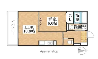 プリフォンド【202号室】の間取り